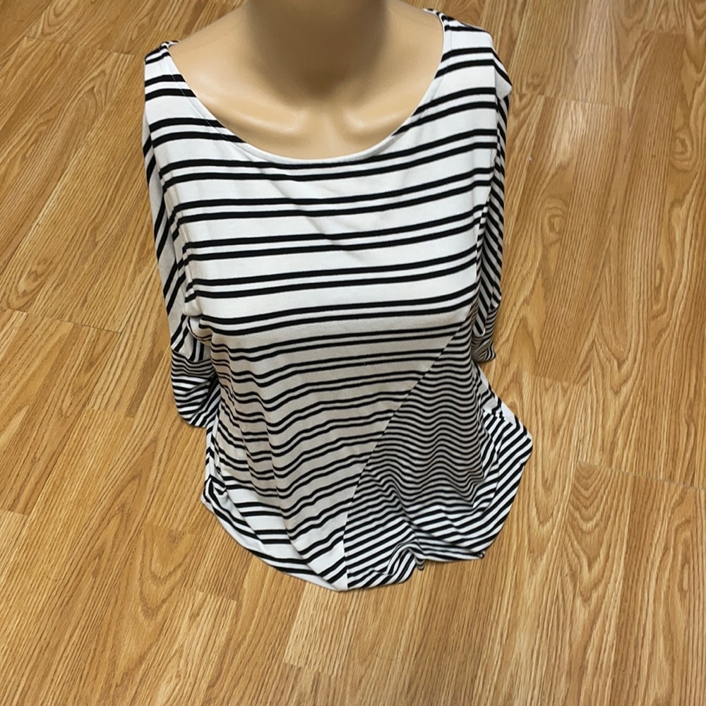 White Black market Size M long sleeve black and white stripe